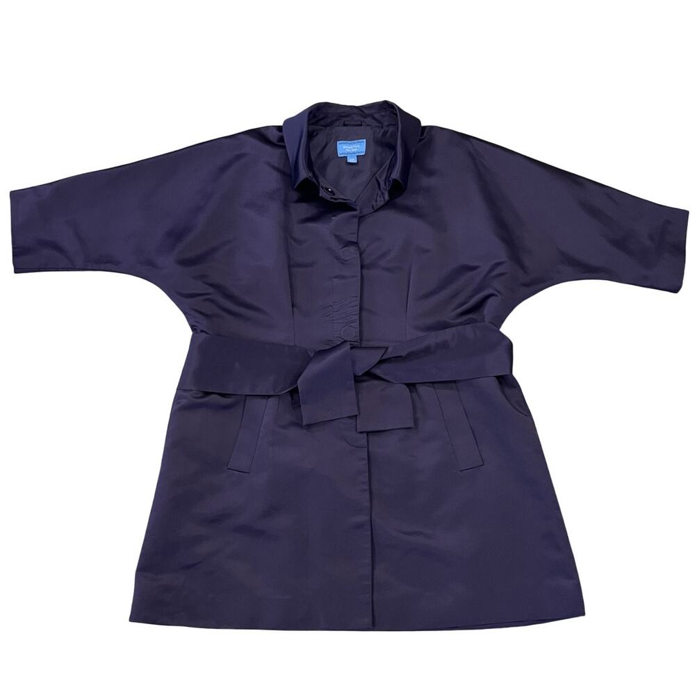 Simply Vera Wang Purple Satin Dolman Sleeves Kimono Coat/Jacket - SIZE PM
